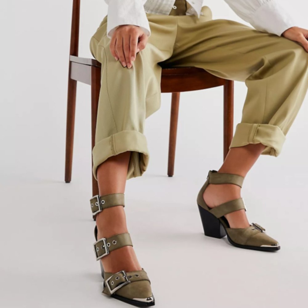 Free People Jeremy Campbell Hendrix Heel Sandals - Olive